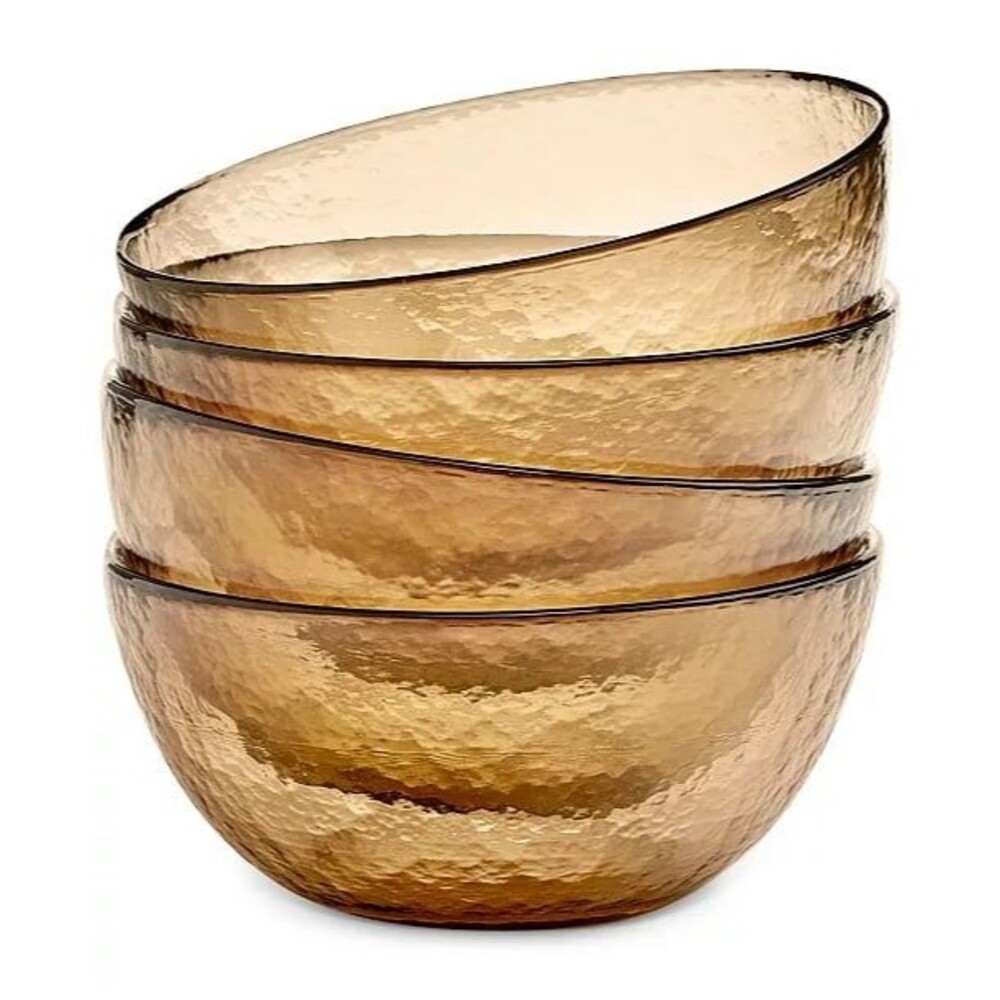 New Macy’s Oake Sunstone Glass Cereal Bowls, Set of 4